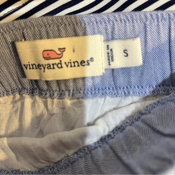 Vineyard Vines Mini Skirt Cornflower Blue with Red Embroidered Hem Flounce Sz S - Picture 4 of 7